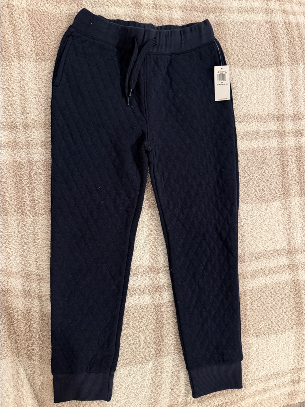 Old Navy Quilted Navy Blue Jogger Pants